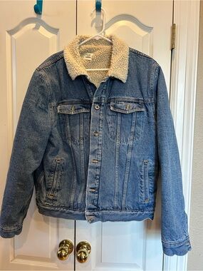 Flint and Tinder Huckberry denim Sherpa trucker jacket